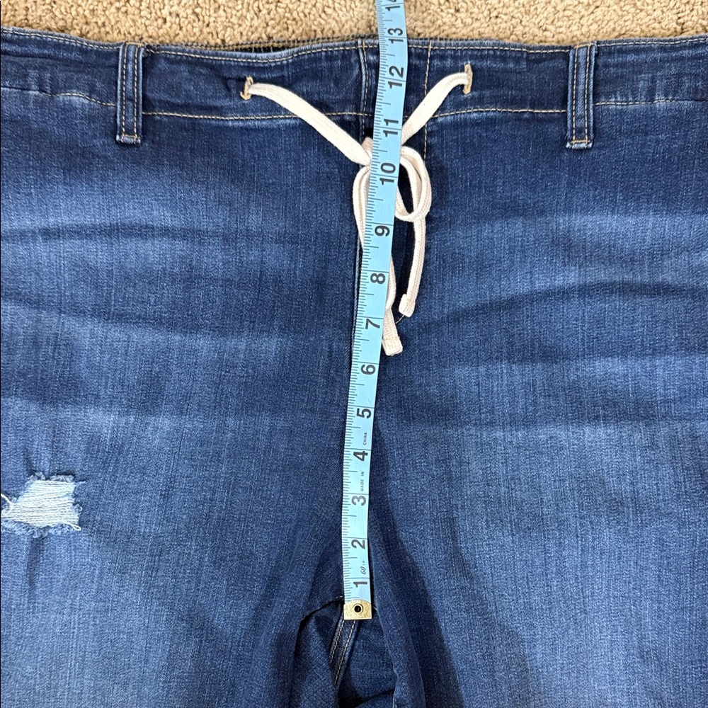 Torrid Dark Blue Pull-On Boyfriend Straight Super Soft Mid-Rise Jean SKU0880 - Picture 10 of 15